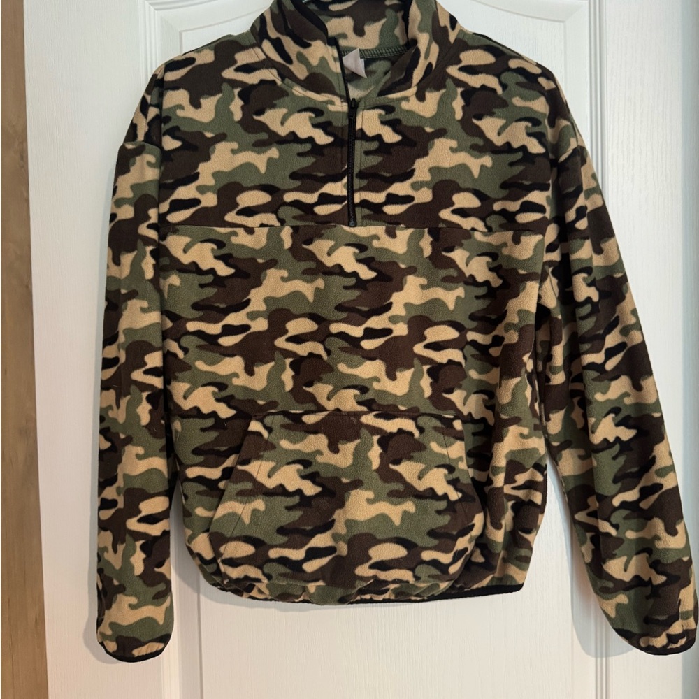 Camouflage Quarter-Zip Pullover